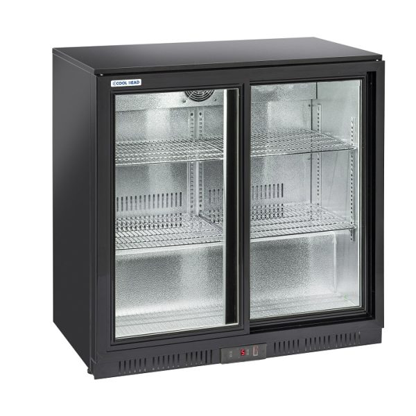 Bar kjøleskap H.90 cm<br>2 glassdører<br>BBC208S