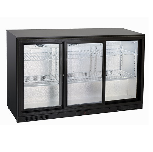 Bar kjøleskap H.86 cm<br>3 glassdører<br>BBC386S