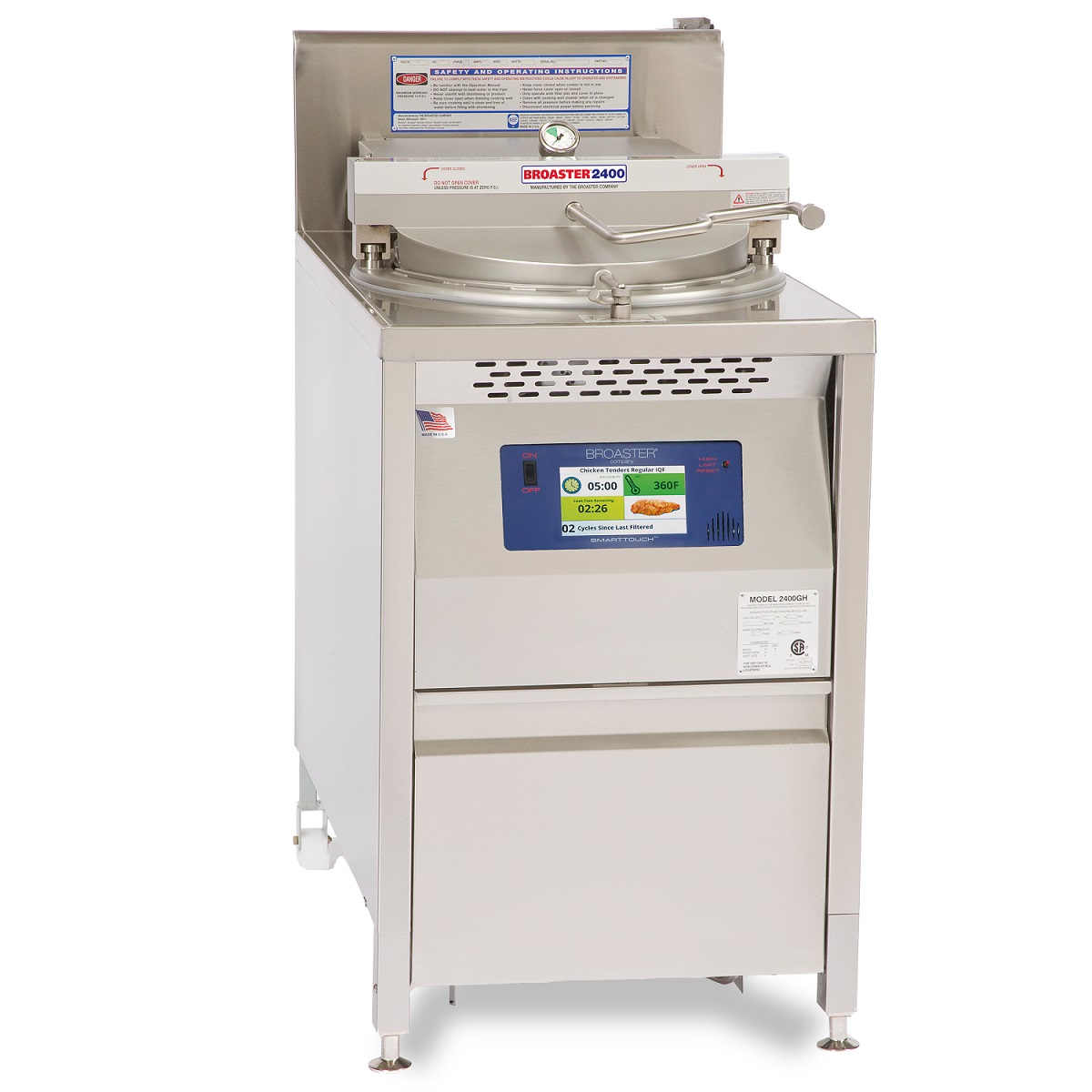 Elektrisk Trykk frityrkoker<br>10 kg / 10 min.<br>Broaster 2400E