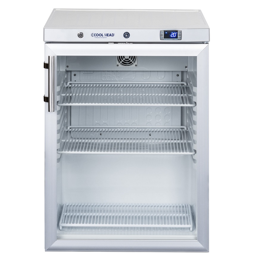 Underbenk kjøleskap 200 l.<br>med glassdør<br>CRG2