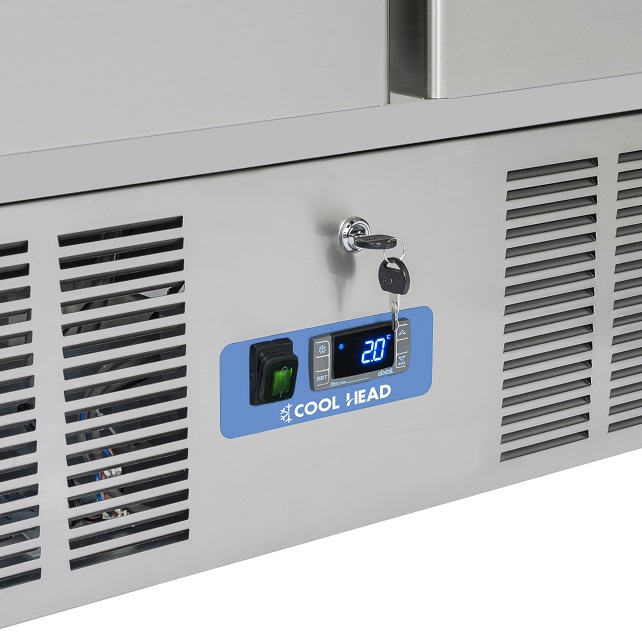 kjølebenk 3 dører CRS93<br>med garnityrrenne