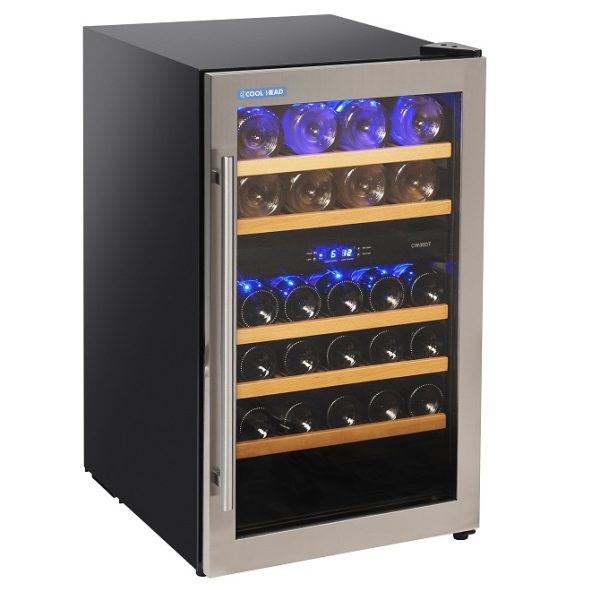 Vinskap 2 kjølesoner<br>Temperatur 5 -10 / +10 - 18°C<br>CW36DT