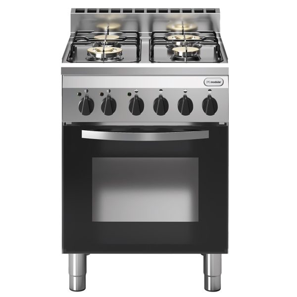 Gasskomfyr 4 bluss<br>elektrisk konveksjonsovn<br>Modular 60x60 cm