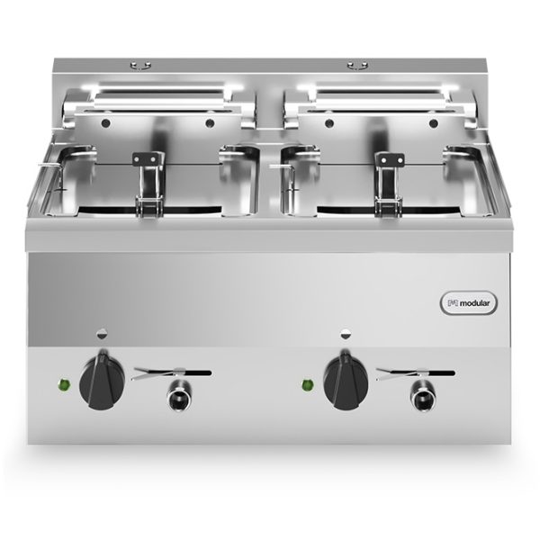 Frityrkoker 10 +10 liter<br> 12,6 kW - 15,0 kW<br>Modular 60x60 cm