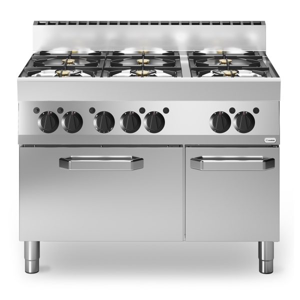 Gasskomfyr 6 bluss<br>Gass stekeovn<br>Modular 110x65 cm