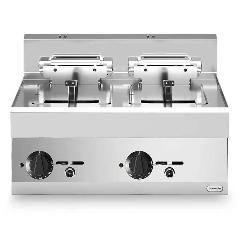 Frityrkoker 10+10 liter<br>18,0 kW<br>Modular 70x65 cm