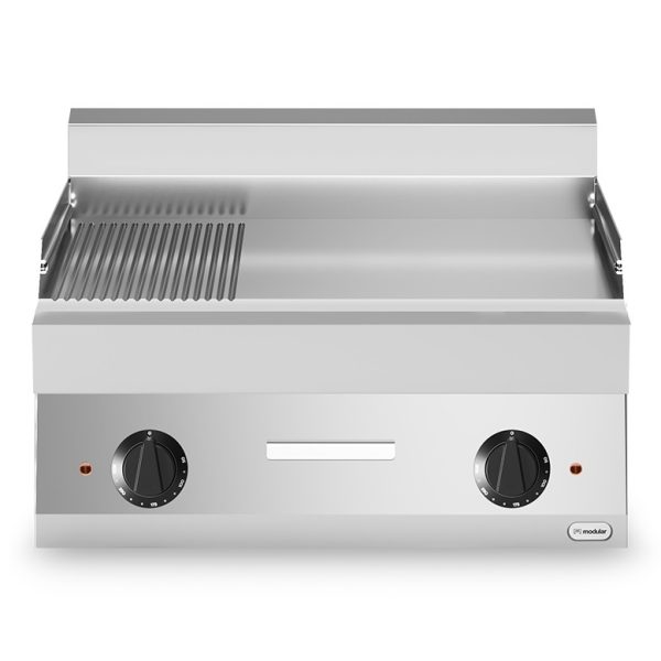 Flatgrill 2 soner <br>Slett / Rillet topplate<br>Modular 70×65 cm