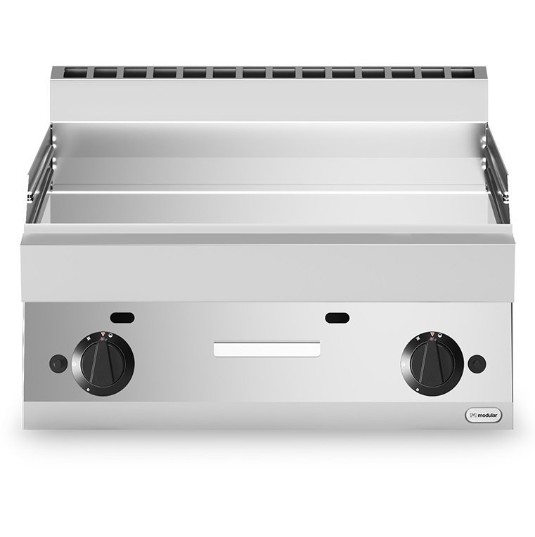 Gass flatgrill 2 soner<br>Slett stekeplate <br>Modular 70x65 cm