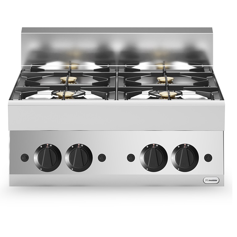 Gass koketopp<br>4 bluss<br>Modular 70×65 cm