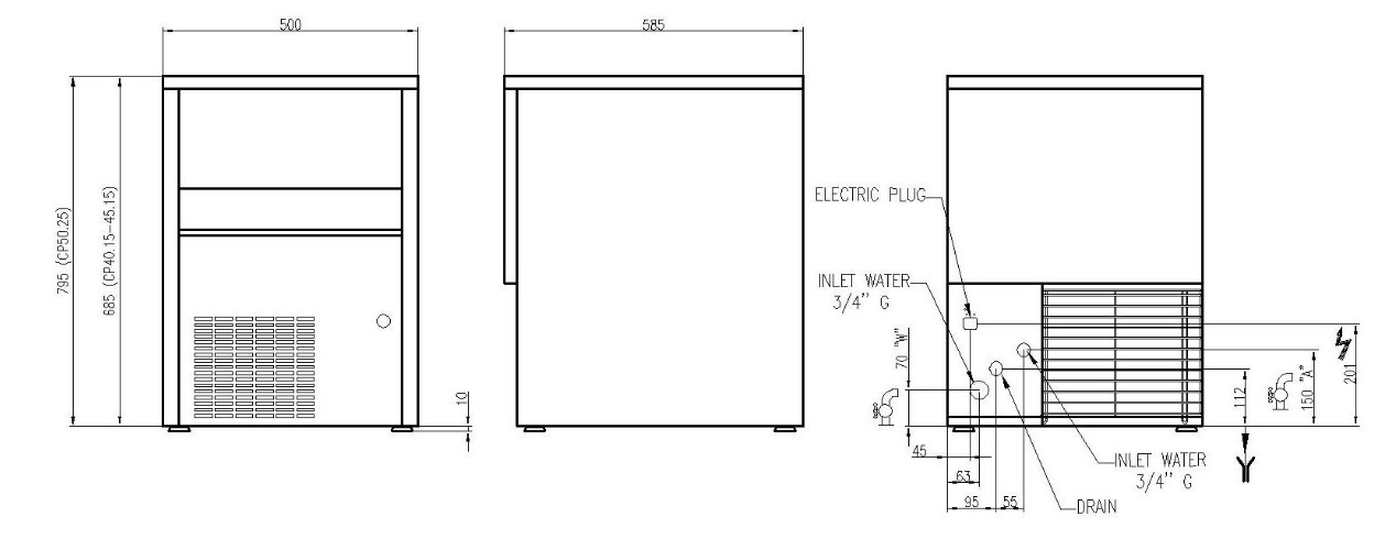 Isbitmaskin 40 kg/24 h<br>Binge 15 kg<br>CP40.15