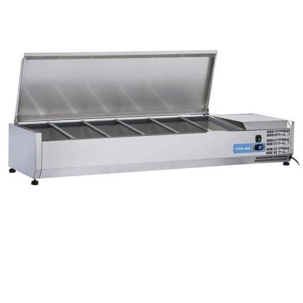 Kjølerenne med lokk 150 cm.<br>5x GN1/3 + 1xGN1/2