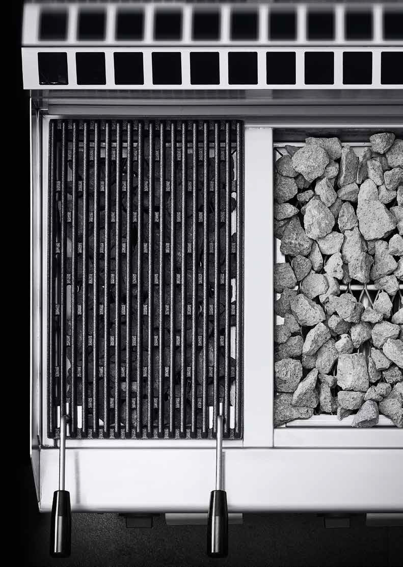 Lavasteinsgrill gass<br>RF grillrist<br>MODULAR 70x65 cm