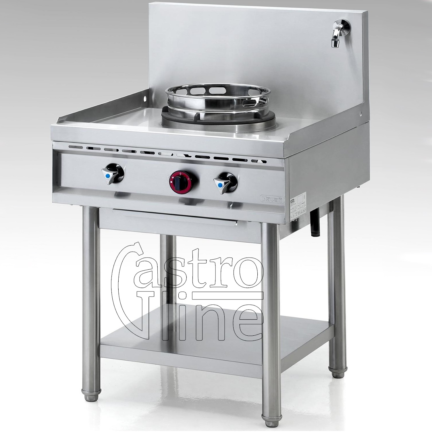 WOK GASS kokebord <br>Kjølevann overløpssystem<br>NGER7-70 - 13 kW