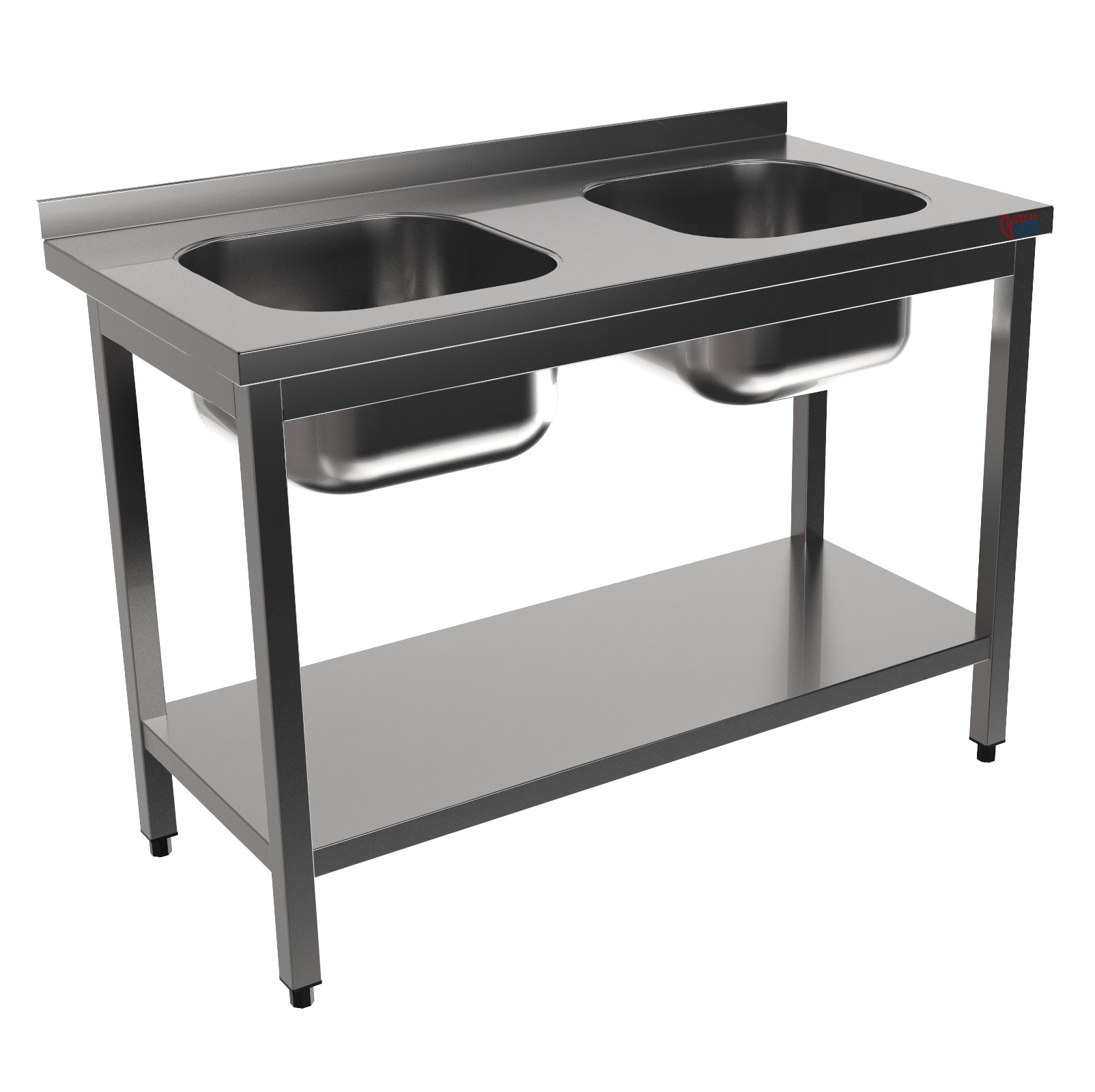 Oppvaskbenk med 2 kummer