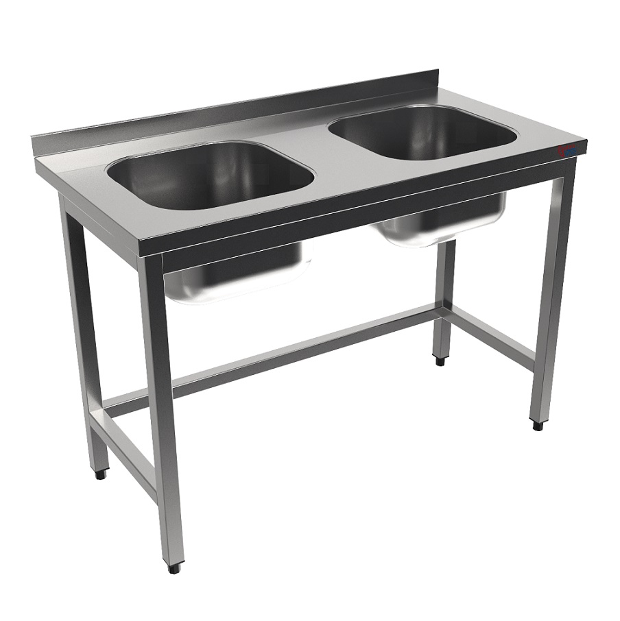 Oppvaskbenk med 2 kummer