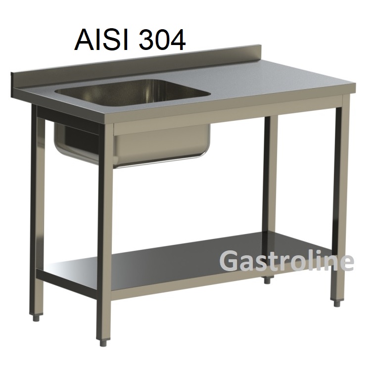 Oppvaskbenk <br> 1 kum og underhylle