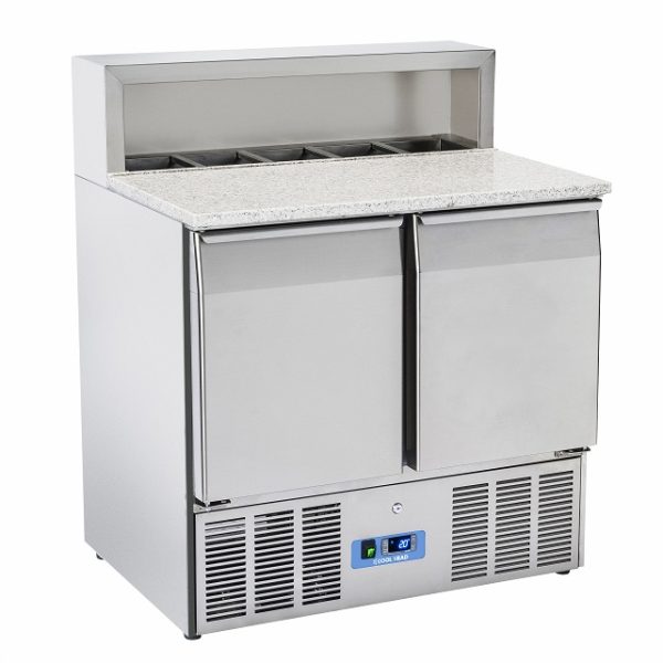 Pizzabenk 2 dører CRP90<br>garnityrrenne<br> granitt topplate