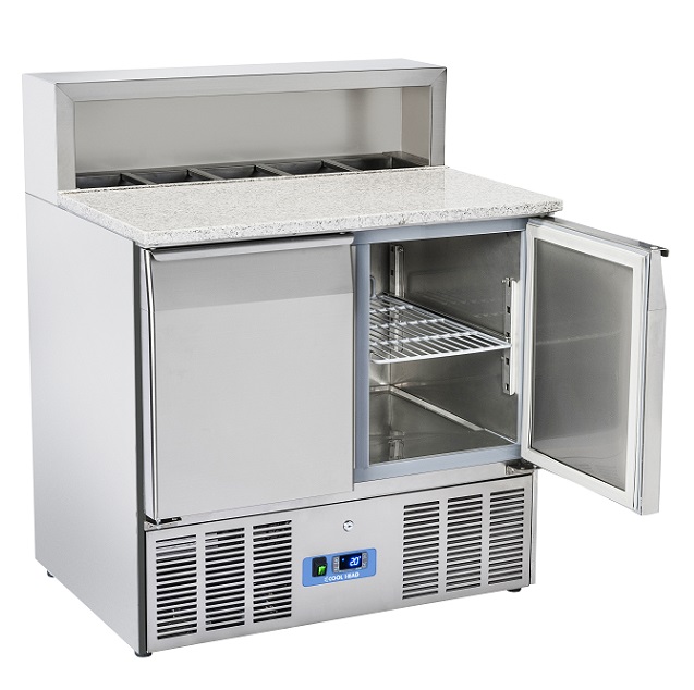 Pizzabenk 2 dører CRP90<br>garnityrrenne<br> granitt topplate