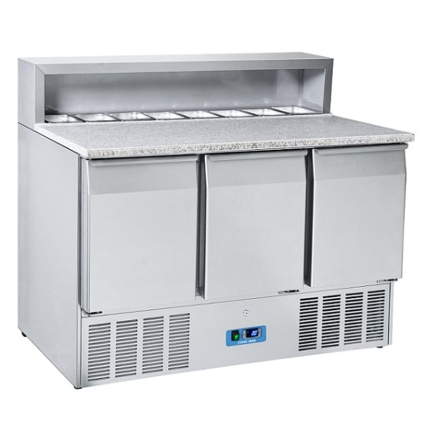 Pizzabenk 3 dører CRP93<br>garnityrrenne <br> granitt topplate