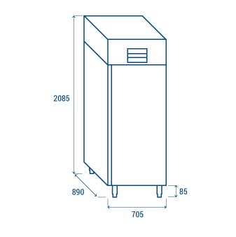 Kjøleskap 650 l.<br>Cool Head QR7