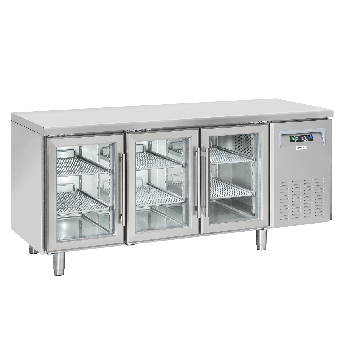 Kjølebenk 3 glassdører<br>SRG3100<br>60 cm dybde