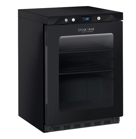 Underbenk kjøleskap 200 l.<br>med glassdør<br>QRG200B