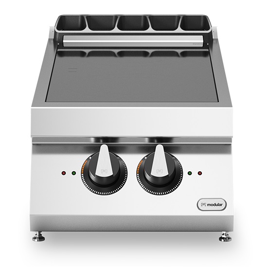 Induksjonstopp<br>2 kokesoner / 400 Volt<br>Modular 40x73 cm