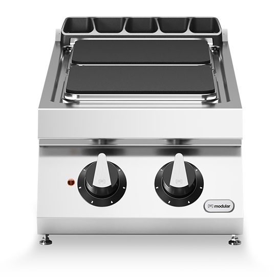 Koketopp<br>2 firkantede plater 30x30cm <br>Modular 40x90 cm