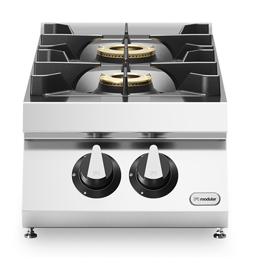 Gass koketopp<br>2 bluss 16,0 kW<br>Modular 40×90 cm