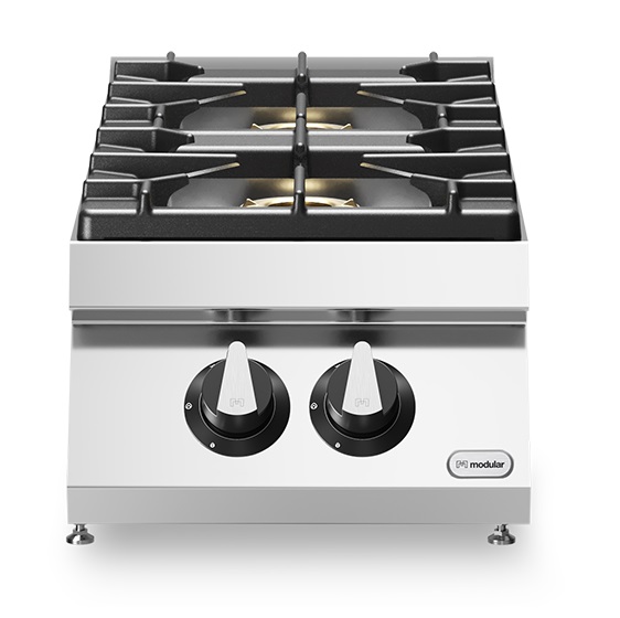 Gass koketopp<br>2 bluss 13,0 kW<br>Modular 40×90 cm