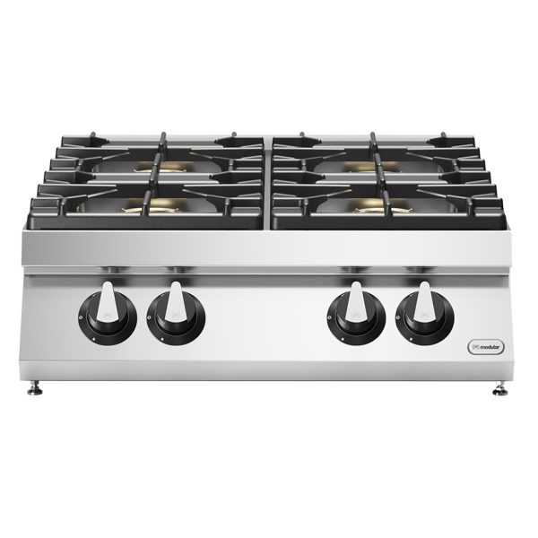 Gass koketopp<br>4 bluss 26 kW<br>Modular 80×90 cm