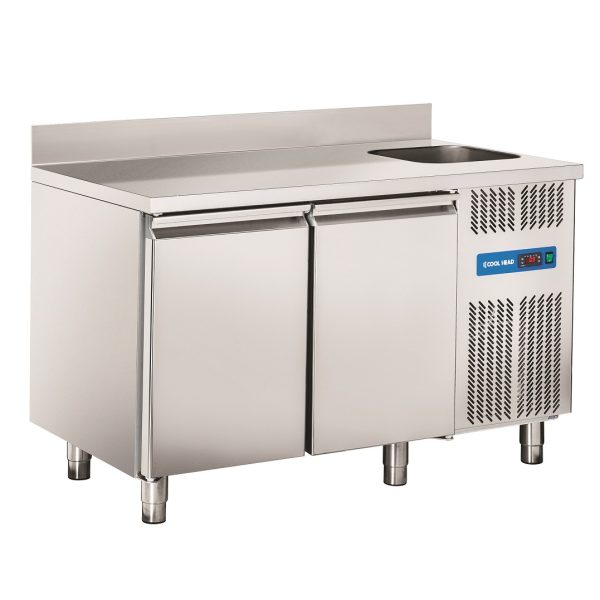 Kjølebenk med kum <br>2 dører med oppkant