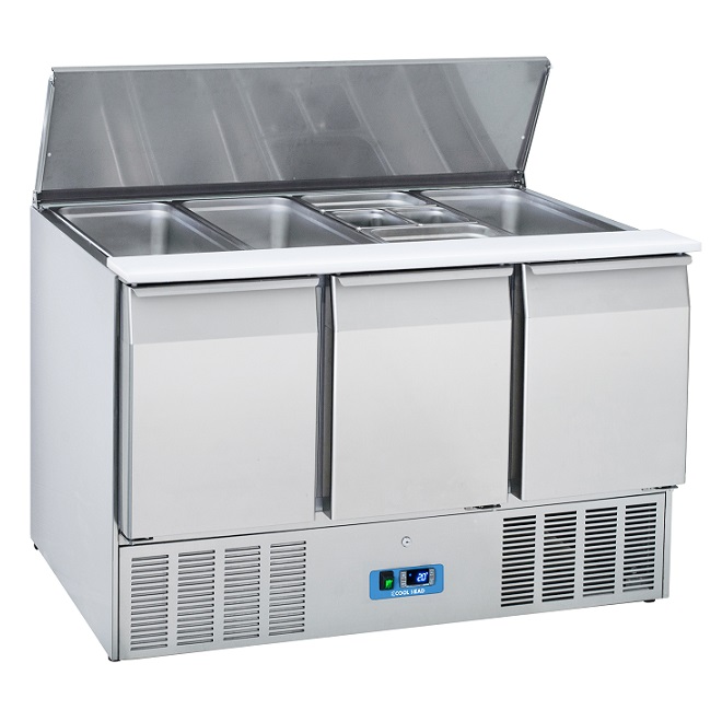 Saladette 3 dører med lokk<br>CR93A