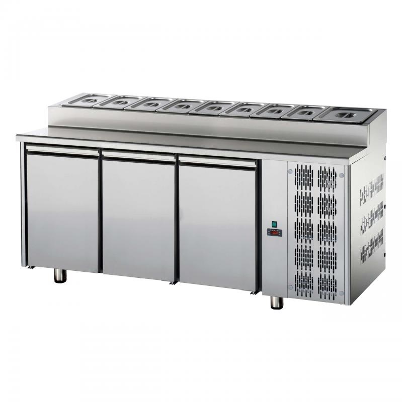 kjølebenk 3 dører<br>med garnityrrenne<br>Tecnodom