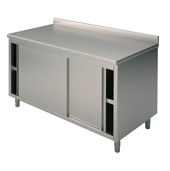 Arbeidsskap med 2 hyller<br>Helt lukket