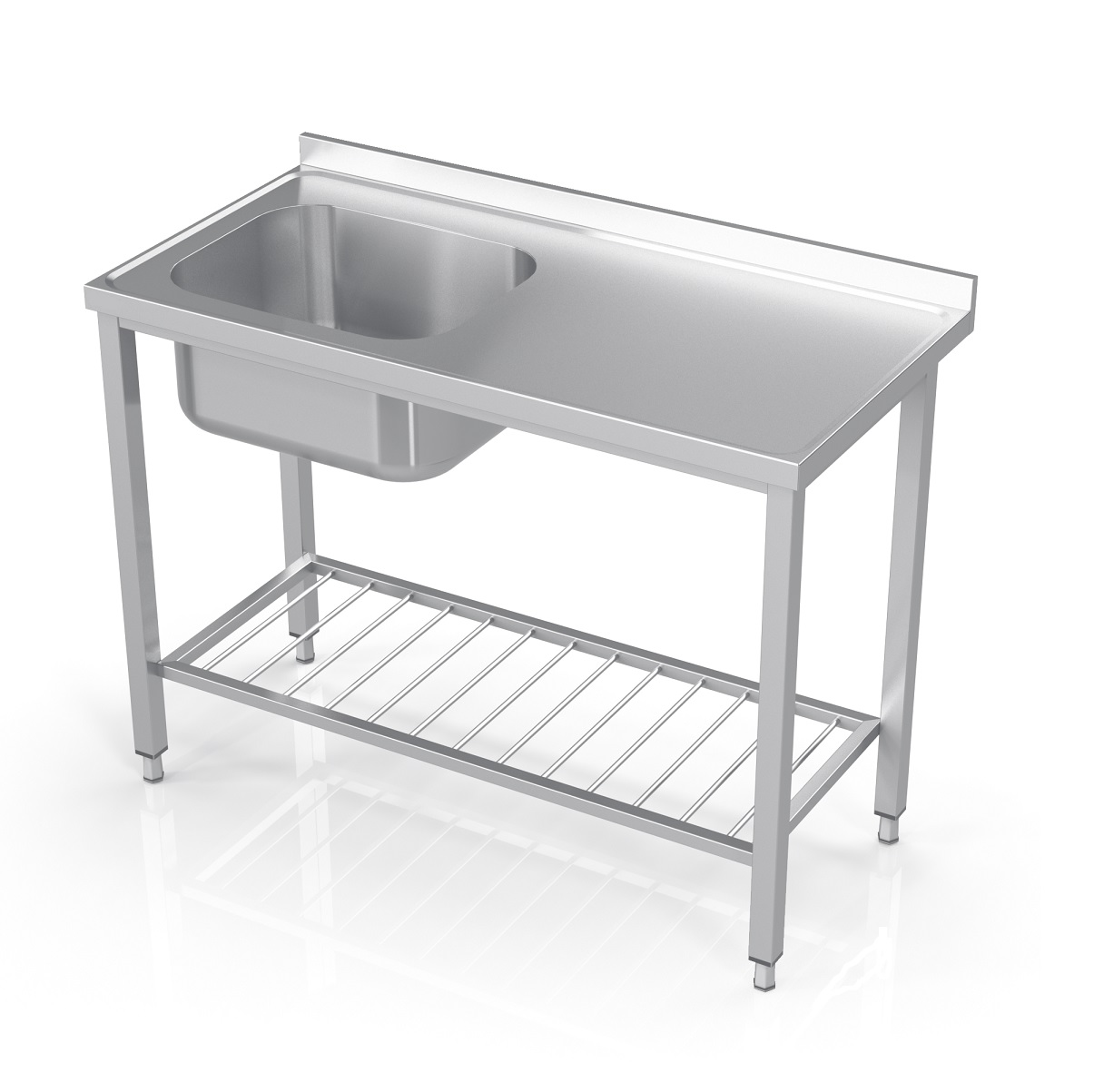 Oppvaskbenk <br> 1 kum og underhylle