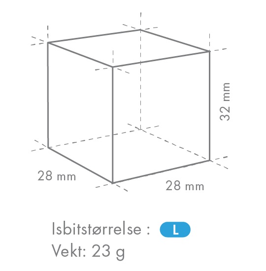 Isbitmaskin Hoshizaki <br>27 kg/24 h<br>Binge 11,5 kg