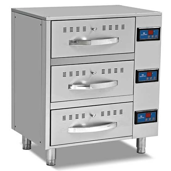 Varmeskuff <br>3 skuffer GN 1/1