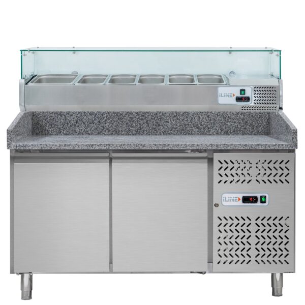Pizza kjølebenk 2 dører<br>garnityrrenne 6x GN1/3<br>VH2600TNVR